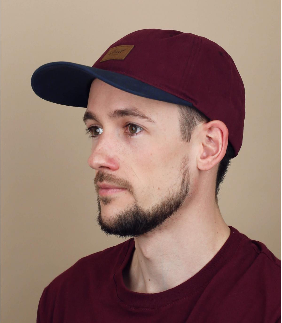 casquette bordeaux bleu Reell Tone Cap curved maroon navy